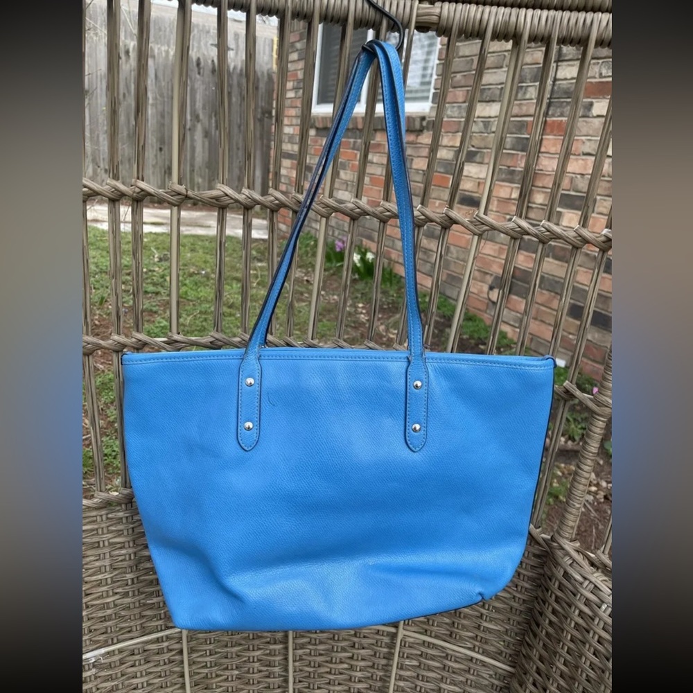 Coach Mini City Zip Leather Women's Tote - Blue - Picture 5 of 5